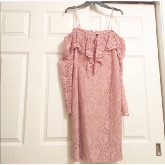 Bardot Alessandra Lace Sheath Cold Shoulder Dress - Picture 3 of 8